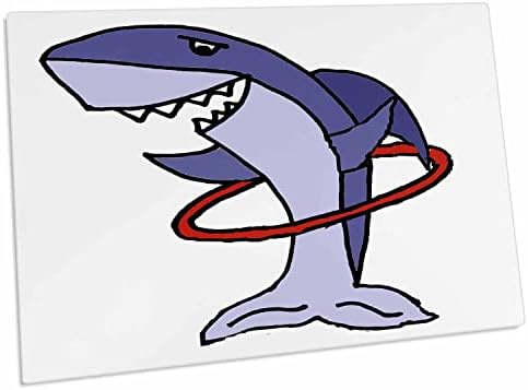 3drose симпатична смешна ајкула која игра хула цртан филм на плажа - биро подлога Место душеци