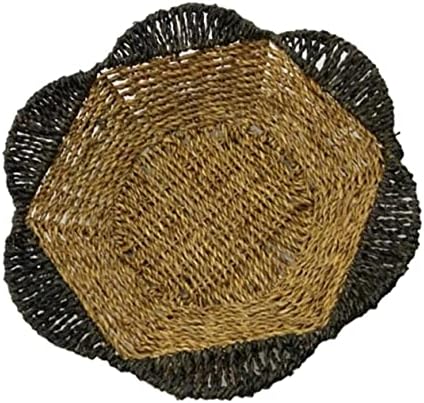 Алипис 1 парчиња креативни хексагонални украси за плочи, плетени, кои служат зеленчуково овошје плетен тркалезен сад за вода за леб Дома