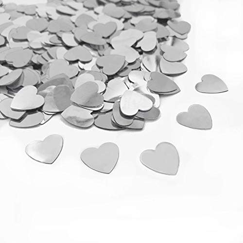 Срце Конфети Денот На Вљубените Сребрена Маса Конфети Метална Фолија За Забава Свадба Среќен Роденден Бебе Шоу Невестински Туш Фестивал