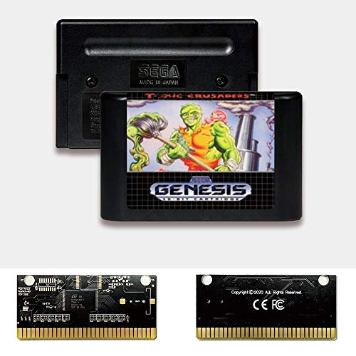 Адити Токсични крстоносци - САД етикета FlashKit MD Electrales Gold PCB картичка за Sega Genesis Megadrive Console за видео игри
