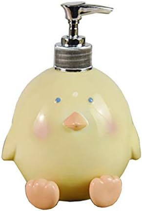 Симпатична диспензерка за сапун за птици керамички рачно насликан животински диспензер со течност со пластична пумпа 11,8oz деца возрасни сапун