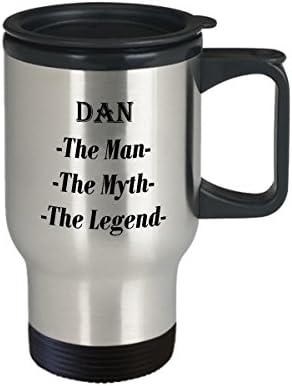 Дан-Човекот Митот Легендата Прекрасно Кафе Кригла Подарок - 14оз Патување Кригла