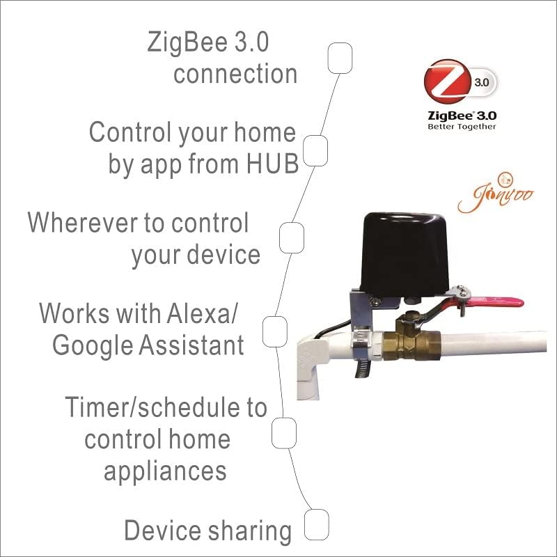 Џинво Зигби 3.0 паметен вентил притисок 1.6 метри притисок 1.6 Мпа Вртежен Момент 40kgf.cm центар потребни работи Со Амазон Assо гугл асистент