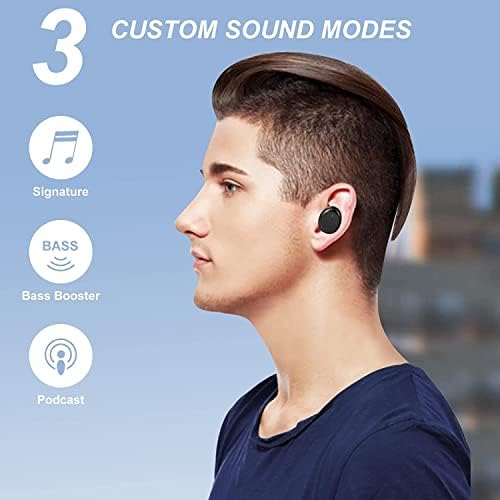 KRTYLYT Водоотпорен Bluetooth 5.0 Вистински Безжични Слушалки, Контрола На Допир, 30h Циклични PLAYTIME TWS Слушалки Со Куќиште