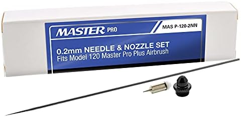 Master Pro Pro Plus Airbrush 0,3 mm игла, млазница и капаче за врвови на течности само поставено - одговара на моделот 120 Master Pro Plus