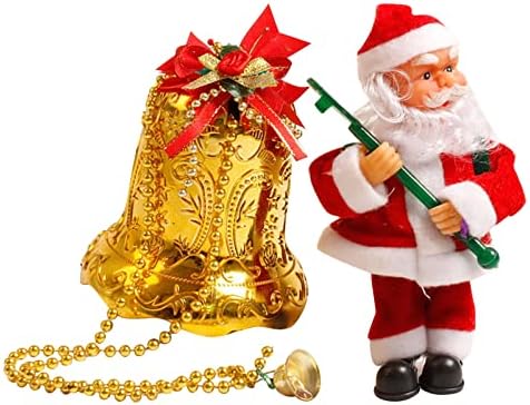 Голема кристална топка за лустер Божиќен приврзок wallиден часовник Санта Пердант Електричен Божиќ ќе пее корпи за празници за Велигден
