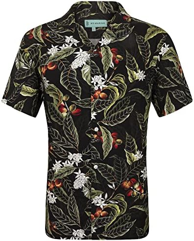 Машки хавајски кошули на Мио Марино | Машки случајни кошули со копче надолу, краток ракав, за плажа и лето