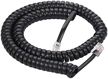 InstallerParts RJ22 Coiled Телефонски кабел, црна