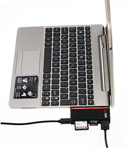Navitech 2 во 1 лаптоп/таблет USB 3.0/2.0 HUB адаптер/микро USB влез со SD/Micro SD картички читач компатибилен со Microsoft Surface Pro