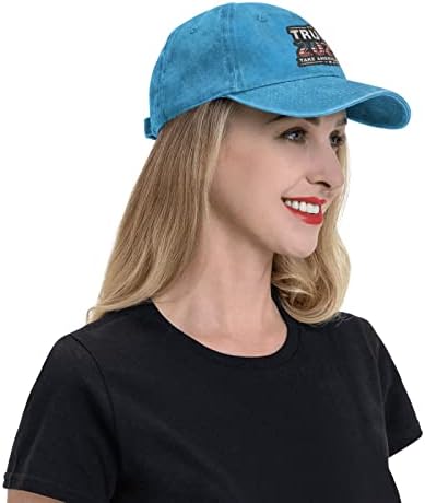 GHBC Трамп 2024 Земете ја Америка назад Возрасни бејзбол капа на женски татко, тато капа, прилагодлива манс, каубојска капа