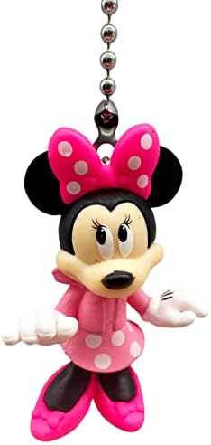 Глушец девојка-Розова Фустан Цртан Лик ТАВАНОТ ВЕНТИЛАТОР ПОВЛЕЧЕТЕ светлина синџир