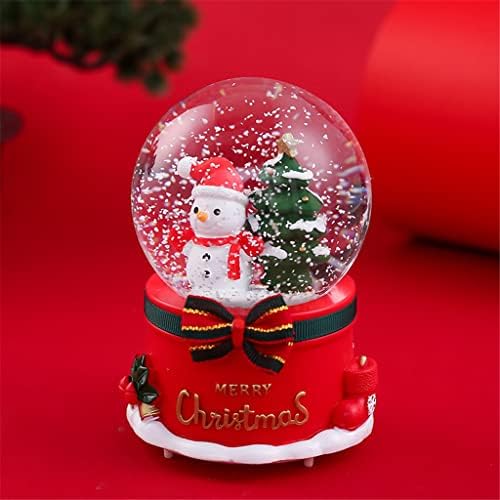 Ylyajy креативна Божиќна кристална топка Музичка кутија Деца студентски девојки роденденски подарок Дедо Мраз Сјајно Снегнување