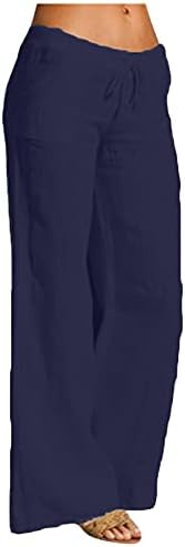 Ufенски памучни постелнини во Уфоко, долги панталони со високи половини, кои се наоѓаат во лебава лабава панталони со џебови