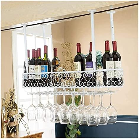 Висечка решетка за стакло за вино Таванска Решетка За Вино Со Држач За Стакло Полица За Стакло За Вино, Решетка За Стакло Од Ктв Бар, Решетка