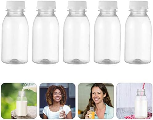 УПКОХ Стаклени Шишиња Со Вода 10 Парчиња Пластични Шишиња Со Млеко Празни Проѕирни Контејнери Шишиња За Пиење Шише Со Вода За Деца