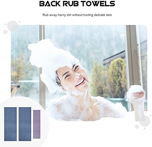 Исцелување крпи за чистење на телото, чистење на телото сунѓер 3 парчиња ексфолирачки бања чистач чистач за чистење крпа за масажа