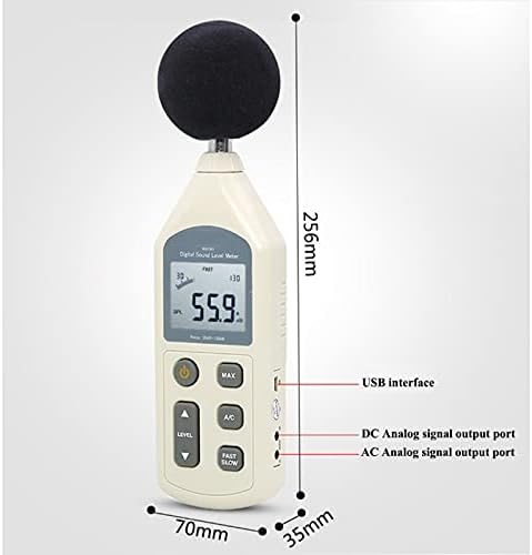 FZZDP Дигитален мерач на ниво на звук 30-130dB мерење на бучава за мерење на инструменти за мониторинг на децибела за мониторинг