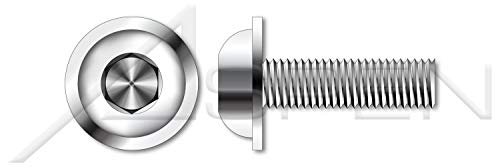 M8-1,25 x 10мм, ISO 7380-2, метрика, прирабници со копчиња за глава на капакот на капакот, не'рѓосувачки челик А4, не'рѓосувачки челик А4