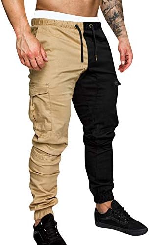 Еластични панталони со долга нога на миашуи, памучни лабави обични крпеници панталони, џемпери, машка машка машка панталони, машки