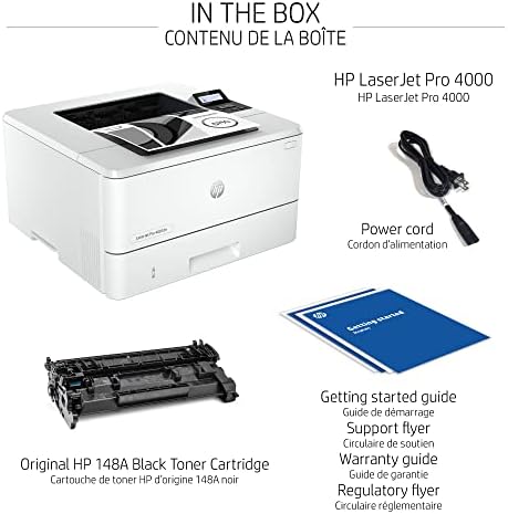HP Laserjet Pro 4001DN монохроматски ласерски печатач со една функција, само бело-само печатење-мобилно печатење, 42 ppm, 1200 x