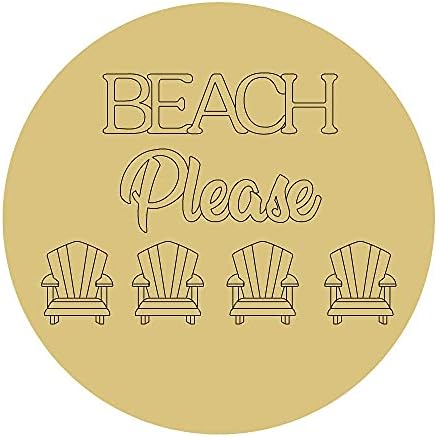 Плажа Ве Молиме Дизајнирајте По Линии Исечете Недовршено Дрво Летен Декор Закачалка За Врата НА Плажа Мдф Во Облик На Платно Стил 1 уметност 1