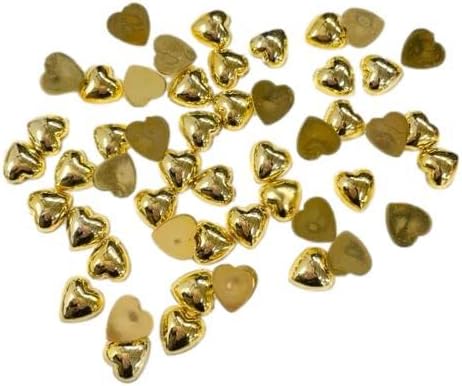 Syntego 50pcs рамно поддржано металик златен бисер во форма на мушка во форма на срце за занаетчиство