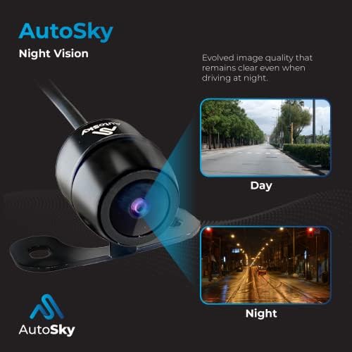 AutoSky Обратна Резервна Камера HD Широк Агол На Гледање Универзален Автомобил Предна Страна Заден Поглед Камера - 2 Опција За Инсталација