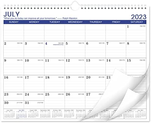 Календар 2023-2024-јули 2023 - декември 2024 година, 18-Месечен Календар 2023-2024 година, 14,6 х 11,5, Врзување Со Двојна Жица + Висечка Кука