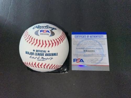 Џејсон Домингез Потпиша Официјален Бејзбол Од Големата Лига Њујорк ЈЕНКИС пса 2 - Автограм Бејзбол
