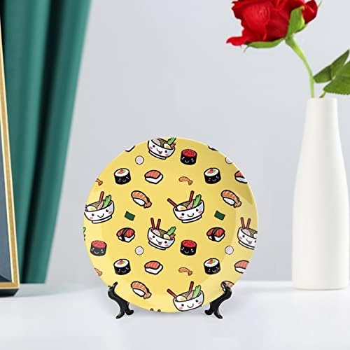 Јапонски рамен образец смешна коска Кина Декоративна чинија тркалезни керамички плочи занает со приказ за украси за внатрешни работи