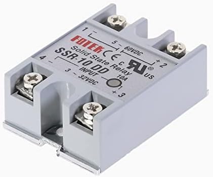 HIFASI 1PCS SSR10DD SSR-10DD Производител 10A Реле за цврста состојба, влез 3-32VDC излез 5-60VDC