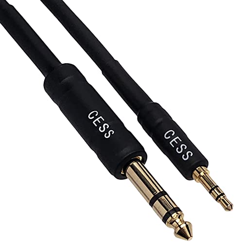 CNCESS CESS-189-6I Стерео аудио кабел 1/8 ”TRS машки до 1/4 TRS машки, 3,5 мм TRS до 6,35мм TRS