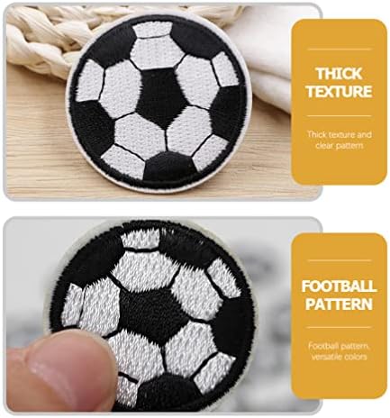 Налепници за фудбалски абаодам 15 парчиња фудбалска апликација спортско железо на печ -апликација DIY проекти за шиење униформа лого