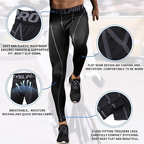 Периер машки панталони за компресија кои трчаат хулахопки за тренингот Атлетски ладно суво јога спортска облека