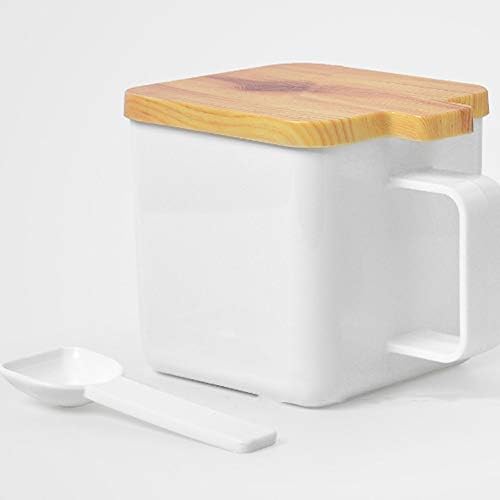 Uxzdx Спајс тегла за зачинување пластична сол и бибер кујна зачинета полица, сет со три оддели, бело