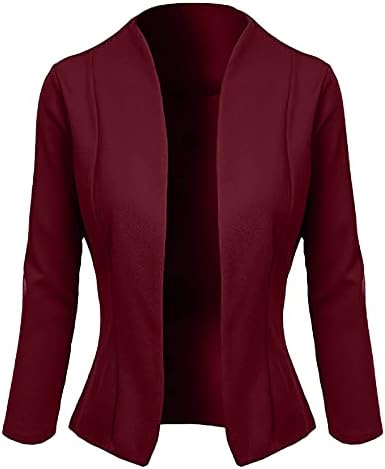 Басисин паб надвор од облеката на женските комфорни удобни палта Полиестер цврста боја удобна фенси фенси есен на долги ракави