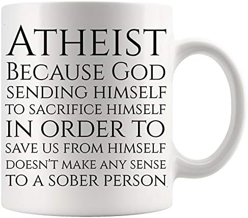 Бог Исус Кригла Христијански Куп Атеист Антирелигија Атеизам Кошула Рационална Логика Подарок Смешни Чаши Чаши