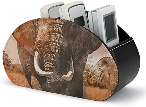 Акционерски африкански слон модерен држач за далечински управувач со 5 оддели PU кожа мути-функционална канцеларија организација