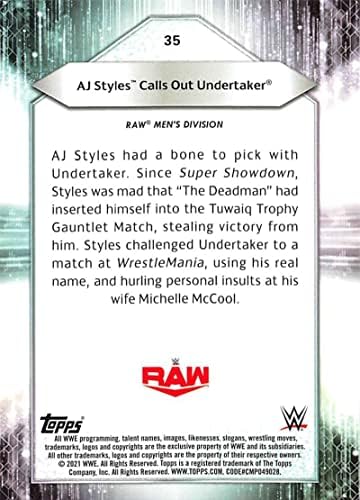 2021 Топпс WWE #35 АJ Стилови за тргување со стилови