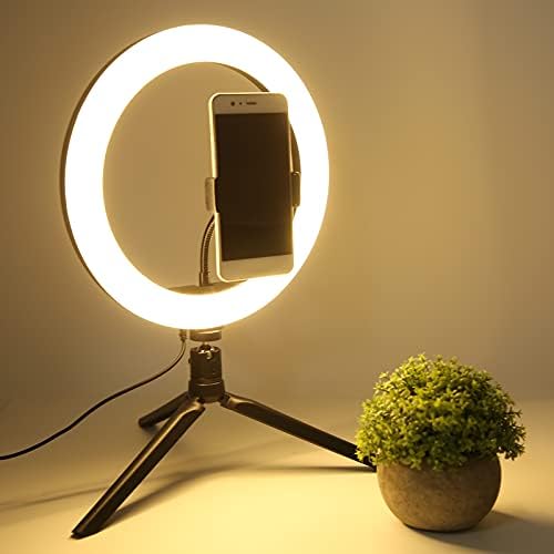 Прстен светло, 10 опции за осветленост Опции за пополнување ламба за рекордно видео на Интернет селфи за шминка за шминка