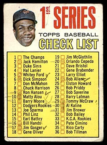 1967 година Топс 62 Р Проверка на списокот 1 Френк Робинсон Балтимор Ориолес сиромашни Ориоли