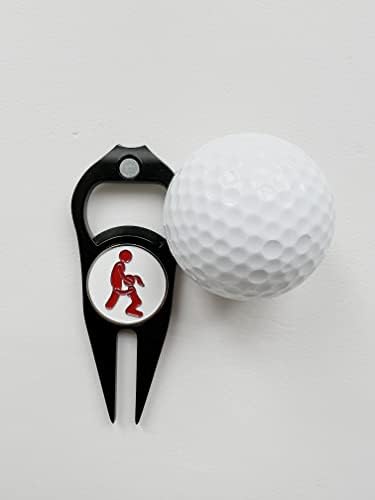 Jptsdbnwmt 6 компјутери смешни маркери за возрасни за голф топки капачиња со магнетски за мажи жени голфери подароци емајл техника