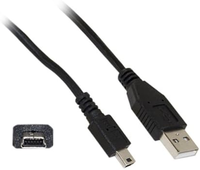 CableWholesale 10 стапки Mini USB 2.0 кабел, црна, машко од типот А/мини-б, машки до 5 пински мини-б со голема брзина USB кабел,