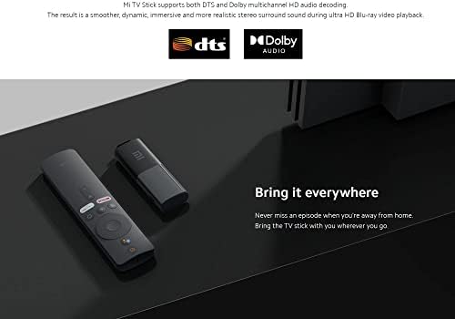 Xiaomi Mi TV Stick Streaming Stick Screet | Android 9.0 HD TV Stick Netflix Google сертифициран ТВ -кутија Медија плеер Поддршка