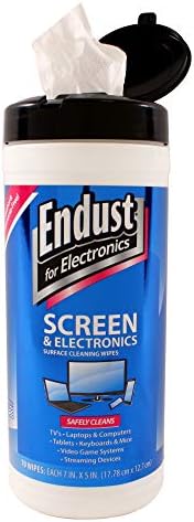 Endust for Electronics Screen Cleans Ships, марамчиња за чистење на површината на електроника, за ТВ, телефон, компјутерски монитор, лаптоп,