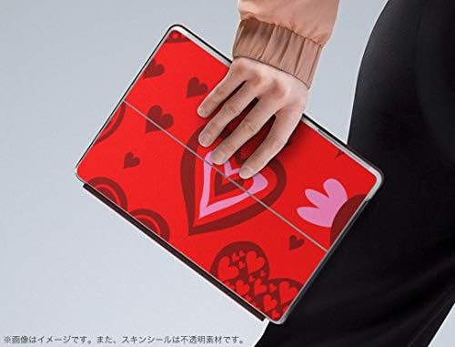 Декларална покривка на igsticker за Microsoft Surface Go/Go 2 Ultra Thin Protective Tode Skins Skins 000177 Heart Pink Illustration