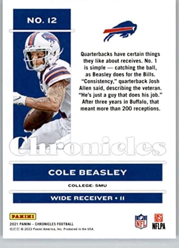 2021 Panini Chronicles 12 Cole Beasley Buffalo Билс NFL Football Trading Card