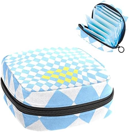 Торба за период на санитарна торба за салфетка, санитарна торба за санитарна подлога торбички за девојчиња дами, жолто сино