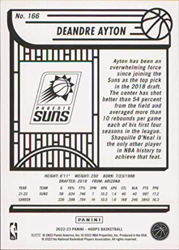 2022-23 Panini NBA Hoops 166 Deandre Ayton NM-MT Phoenix Suns Chaslether Trading Card NBA