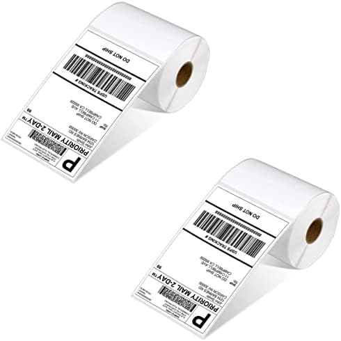 Термички етикети Phomemo 4x6 - 2 ролни Директен термички етикети за испорака, етикета за испорака на пошта за пошта, комерцијална оценка,